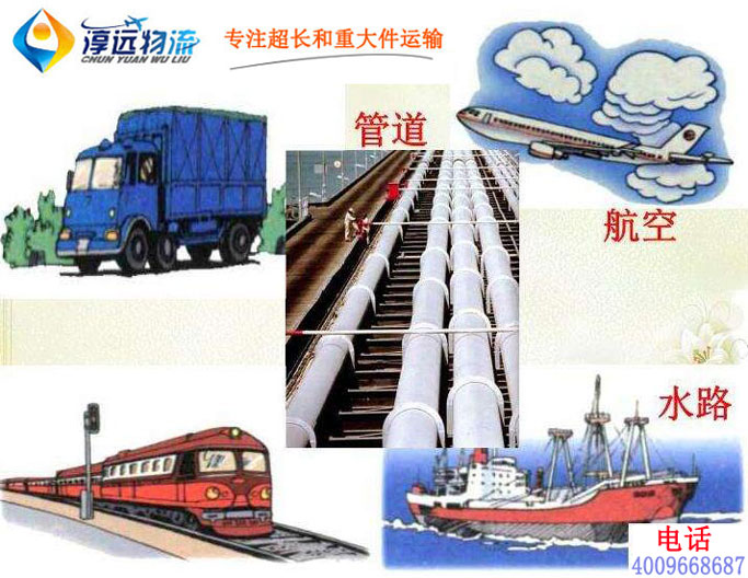 大件貨物運(yùn)輸方式：公路運(yùn)輸、鐵路運(yùn)輸、水路運(yùn)輸、空運(yùn)